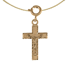 14K or 18K Gold Latin Crucifix Pendant