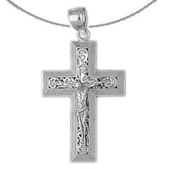 10K, 14K or 18K Gold Vine Crucifix Pendant