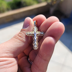 10K, 14K or 18K Gold Vine Crucifix Pendant