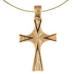 14K oder 18K Gold Kreuz Anhänger