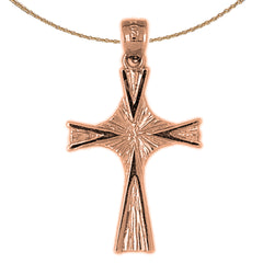 14K oder 18K Gold Kreuz Anhänger