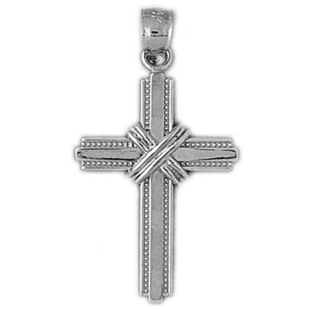 10K, 14K or 18K Gold Roped Cross Pendant