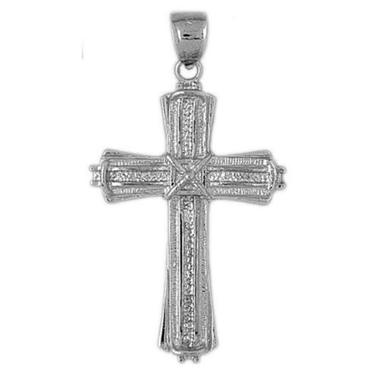 10K, 14K or 18K Gold Roped Cross Pendant