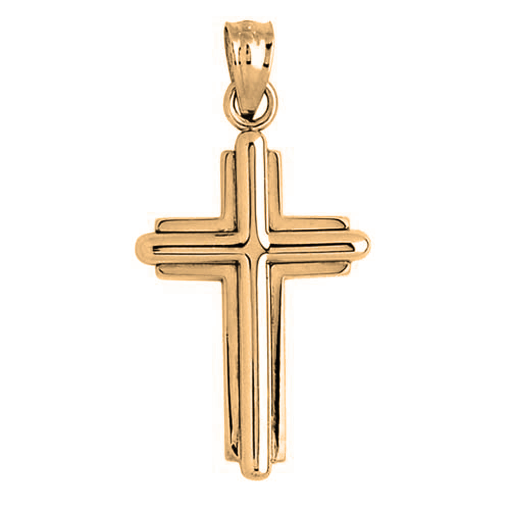 10K, 14K or 18K Gold Latin Cross Pendant