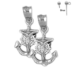 14K or 18K Gold Mariners Cross/Crucifix Earrings