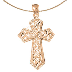 Anhänger „Passion Cross“ aus 10 Karat, 14 Karat oder 18 Karat Gold