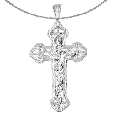 10K, 14K or 18K Gold Budded Cross Pendant