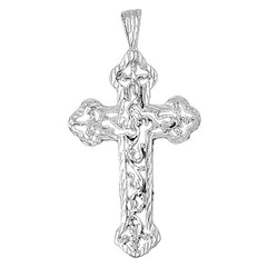 10K, 14K or 18K Gold Budded Cross Pendant