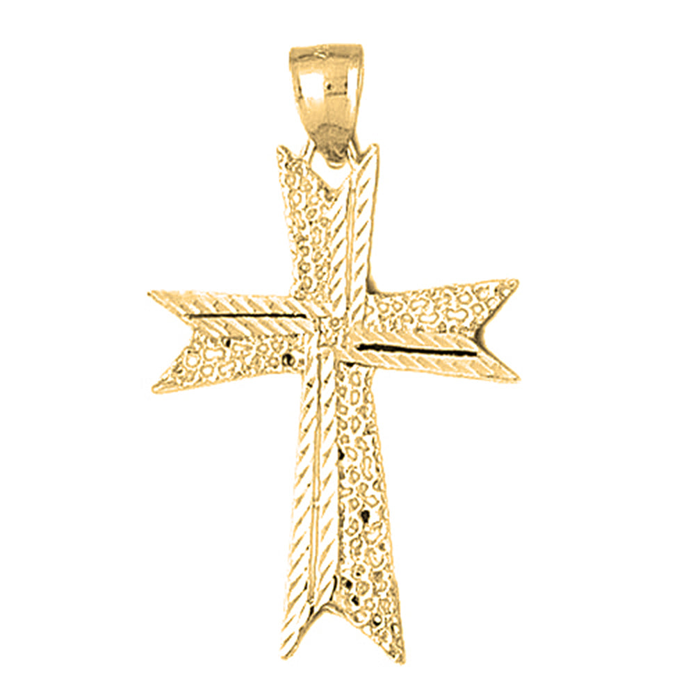 10K, 14K or 18K Gold Cross Pendant