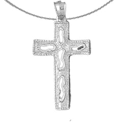 10K, 14K or 18K Gold Footsteps Latin Cross Pendant