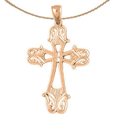 10K, 14K or 18K Gold Passion Cross Pendant