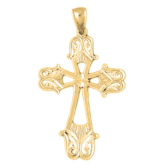 10K, 14K or 18K Gold Passion Cross Pendant