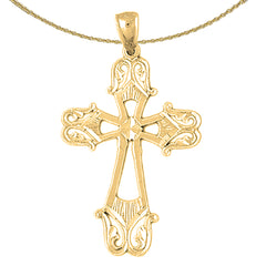 10K, 14K or 18K Gold Passion Cross Pendant