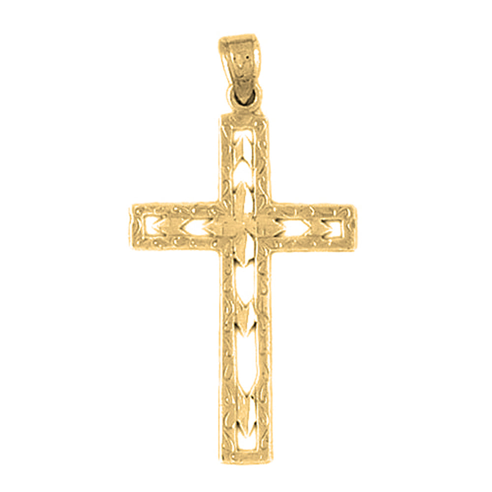 14K or 18K Gold Latin Cross Pendant