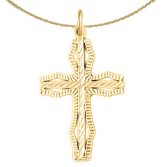 14K oder 18K Gold Kreuz Anhänger