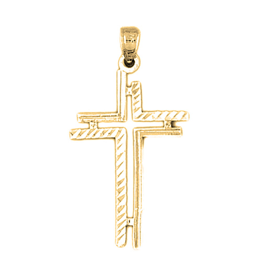 14K or 18K Gold Cross Pendant