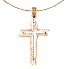 14K oder 18K Gold Kreuz Anhänger