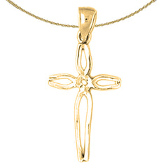 14K oder 18K Gold Kreuz Anhänger