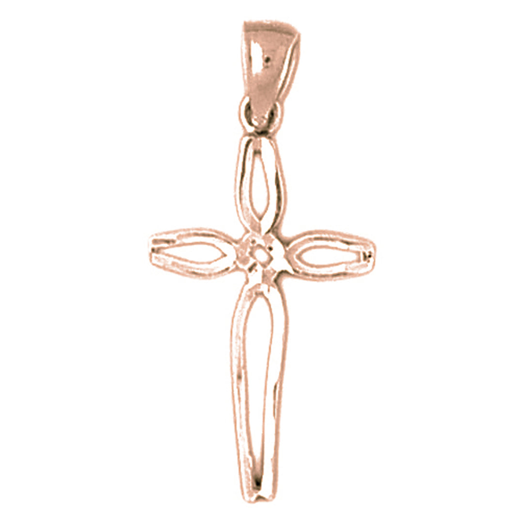 14K or 18K Gold Cross Pendant