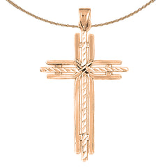 14K oder 18K Gold Kreuz Anhänger