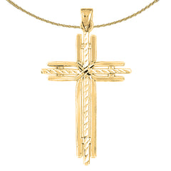 14K oder 18K Gold Kreuz Anhänger