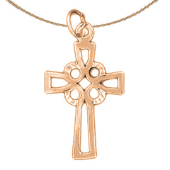 14K oder 18K Gold Kreuz Anhänger