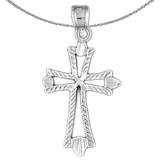 14K oder 18K Gold Knospenkreuz Anhänger