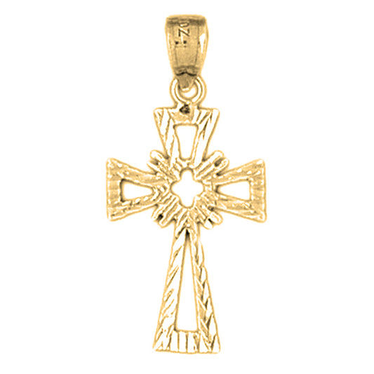 14K or 18K Gold Celtic Cross Pendant