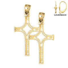 Pendientes Cruz Oro 14K o 18K