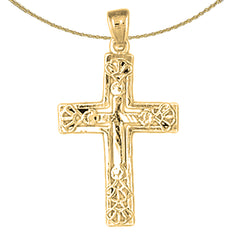 14K oder 18K Gold Kreuz Anhänger