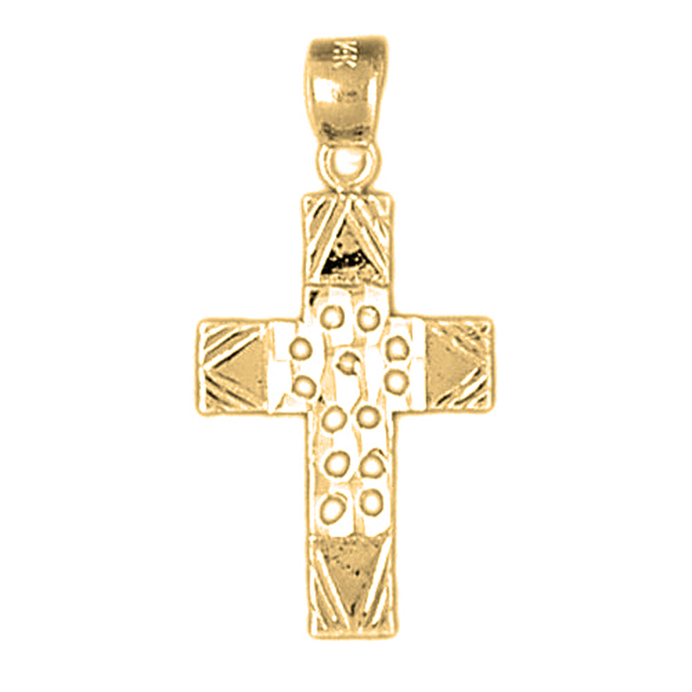 14K or 18K Gold Latin Cross Pendant