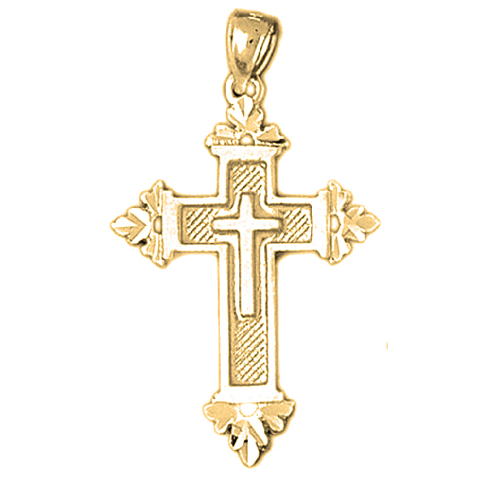 10K, 14K or 18K Gold Latin Cross Pendant