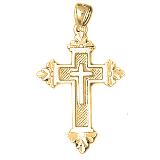 10K, 14K or 18K Gold Latin Cross Pendant