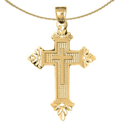 10K, 14K or 18K Gold Latin Cross Pendant