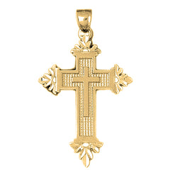 10K, 14K or 18K Gold Latin Cross Pendant