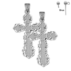 14K or 18K Gold Passion Cross Earrings