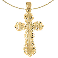 10K, 14K or 18K Gold Passion Cross Pendant