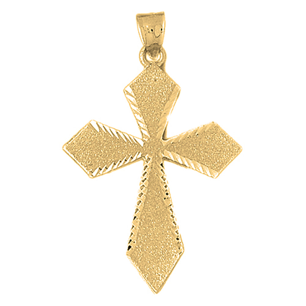 10K, 14K or 18K Gold Passion Cross Pendant