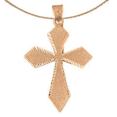 10K, 14K or 18K Gold Passion Cross Pendant