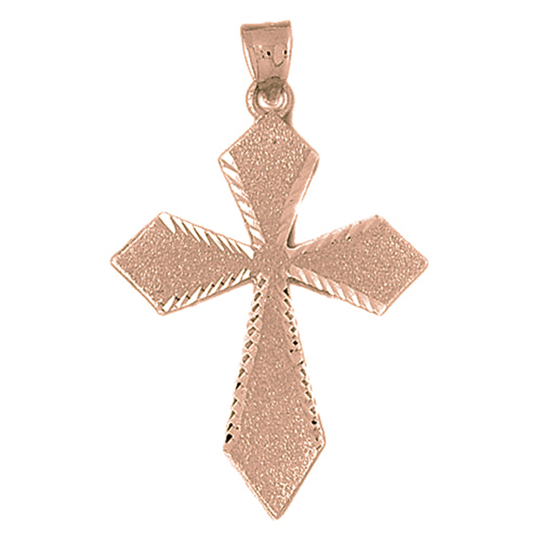 10K, 14K or 18K Gold Passion Cross Pendant