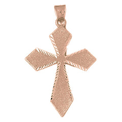 10K, 14K or 18K Gold Passion Cross Pendant