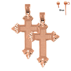 Aretes de Cruz Latina en Oro de 14K o 18K