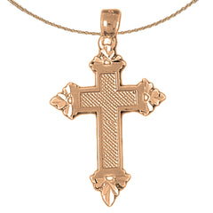 10K, 14K or 18K Gold Latin Cross Pendant