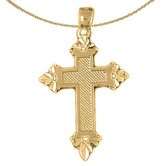 10K, 14K or 18K Gold Latin Cross Pendant