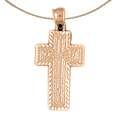 10K, 14K or 18K Gold Latin Cross Pendant