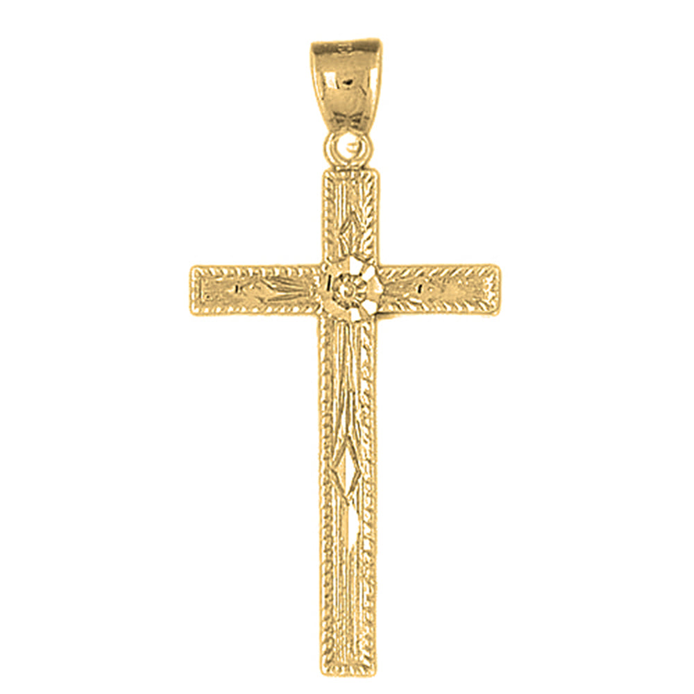 10K, 14K or 18K Gold Latin Cross Pendant