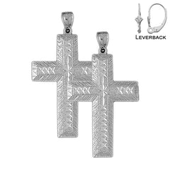 14K or 18K Gold Latin Cross Earrings