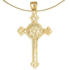 10K, 14K or 18K Gold Celtic Cross Pendant