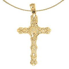 Colgante Cruz INRI de Oro de 14K o 18K