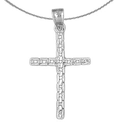 14K or 18K Gold Link Cross Pendant